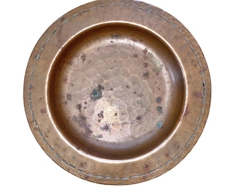Antique Arts & Crafts Roycroft Copper Ashtray / Catchall