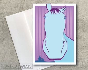 Horse Equestrian Notecard / Got Hay?