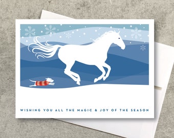 Holiday Card Horse Dog / Magic & Joy