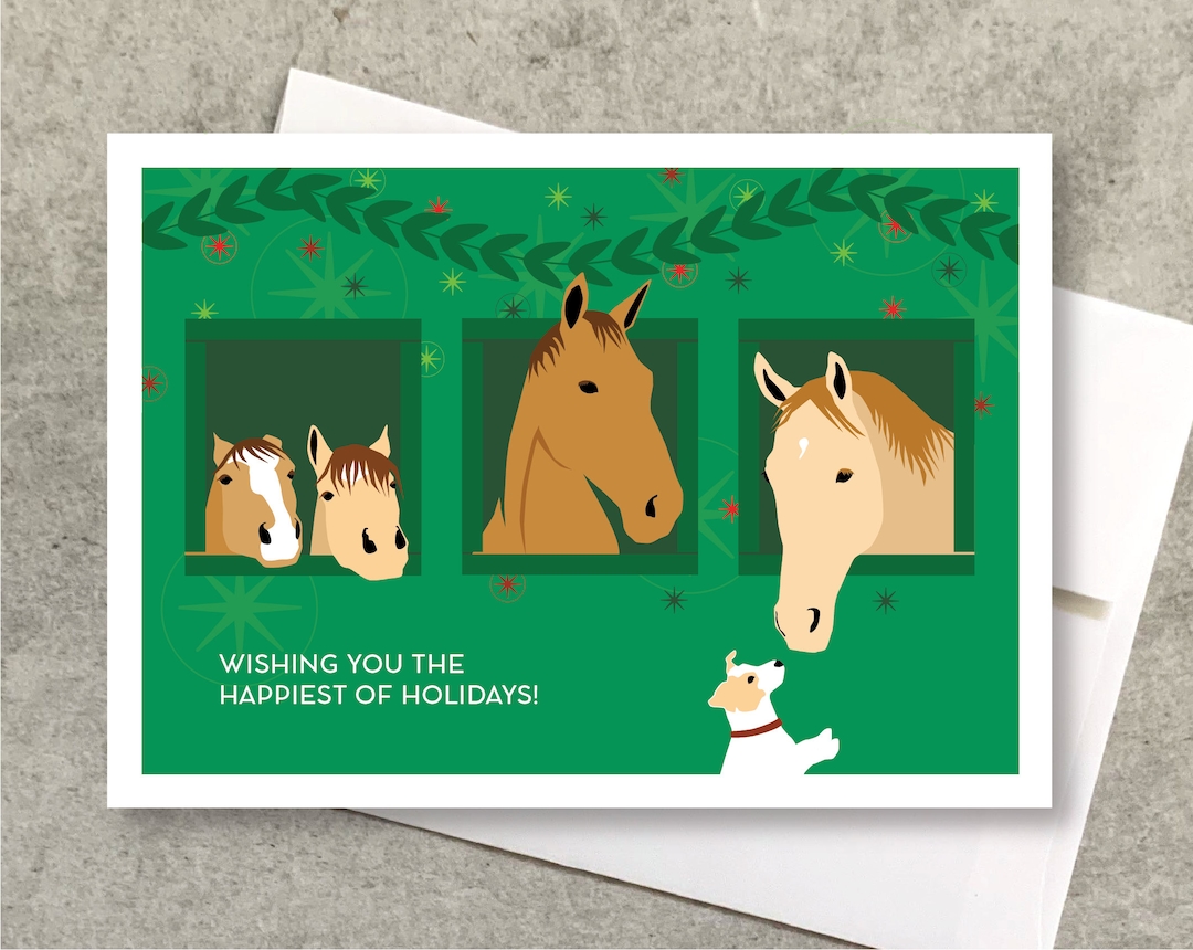 Boxed Horse Holiday Cards / Holiday Barn Etsy