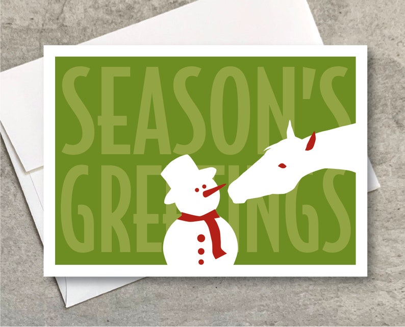 Boxed Horse Holiday Cards / Season's Greetings image 1
