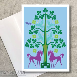 Carte équestre de cheval / Arbre de vie