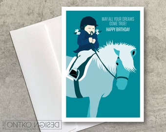 Horse Equestrian Birthday Card / Birthday Pony