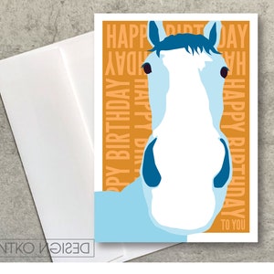 Carte d'anniversaire cheval équestre / Got Birthday