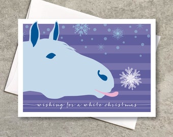 Holiday Card Horse / Snowing