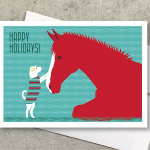 Cartes de vacances pour chevaux en boîte / Amour de vacances