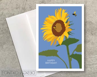 Horse Equestrian Birthday Card / Birthday Bees