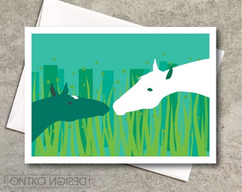 Horse Equestrian Notecard / Hello There!