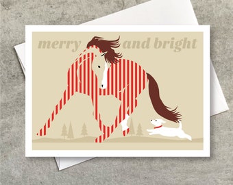Holiday Card Horse Dog / Holiday Play
