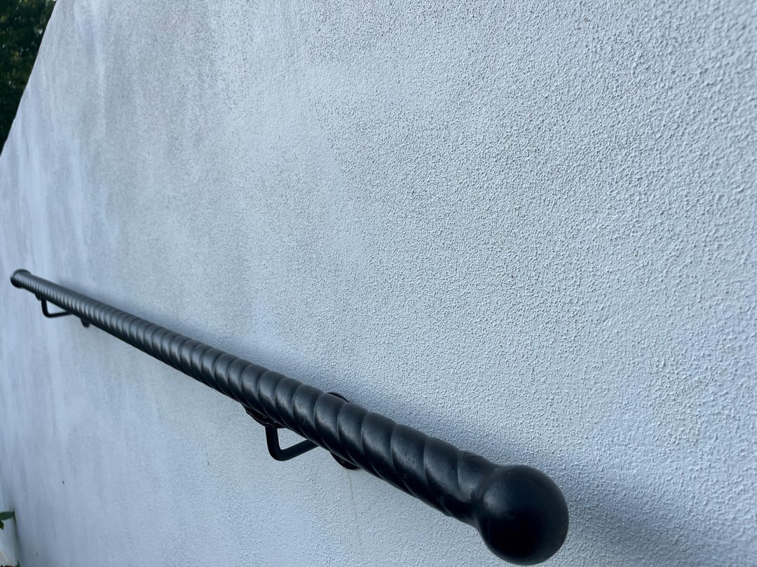 Engraved Custom Railing Custom Wrought Iron Handrail – Twisted Engraved Wall Rail – Elegant ...