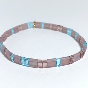 Tila Bead Stretch Bracelet, Miyuki Glass Beads, Chic, Boho, Stretchy