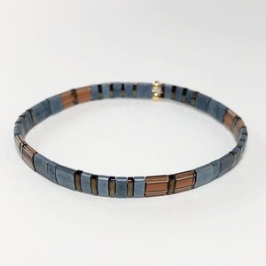 Tila Bead Stretch Bracelet, Miyuki Glass Beads, Chic, Boho, Stretchy