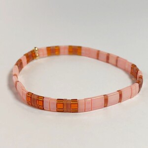 Tila Bead Stretch Bracelet, Miyuki Glass Beads, Chic, Boho, Stretchy