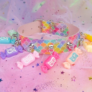Kawaii Cute Rainbow Color Candy Choker, Collier