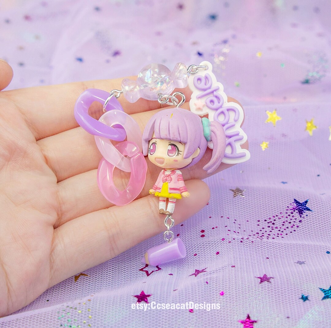 Kawaii Purple Pony Hair Anime Girl Earrings High Quality Etsy