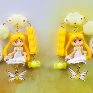Cute Kawaii Sailor Moon Earrings with High Quality Metal