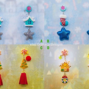 Simple Cute Kawaii Christmas Earrings with High Quality Metal