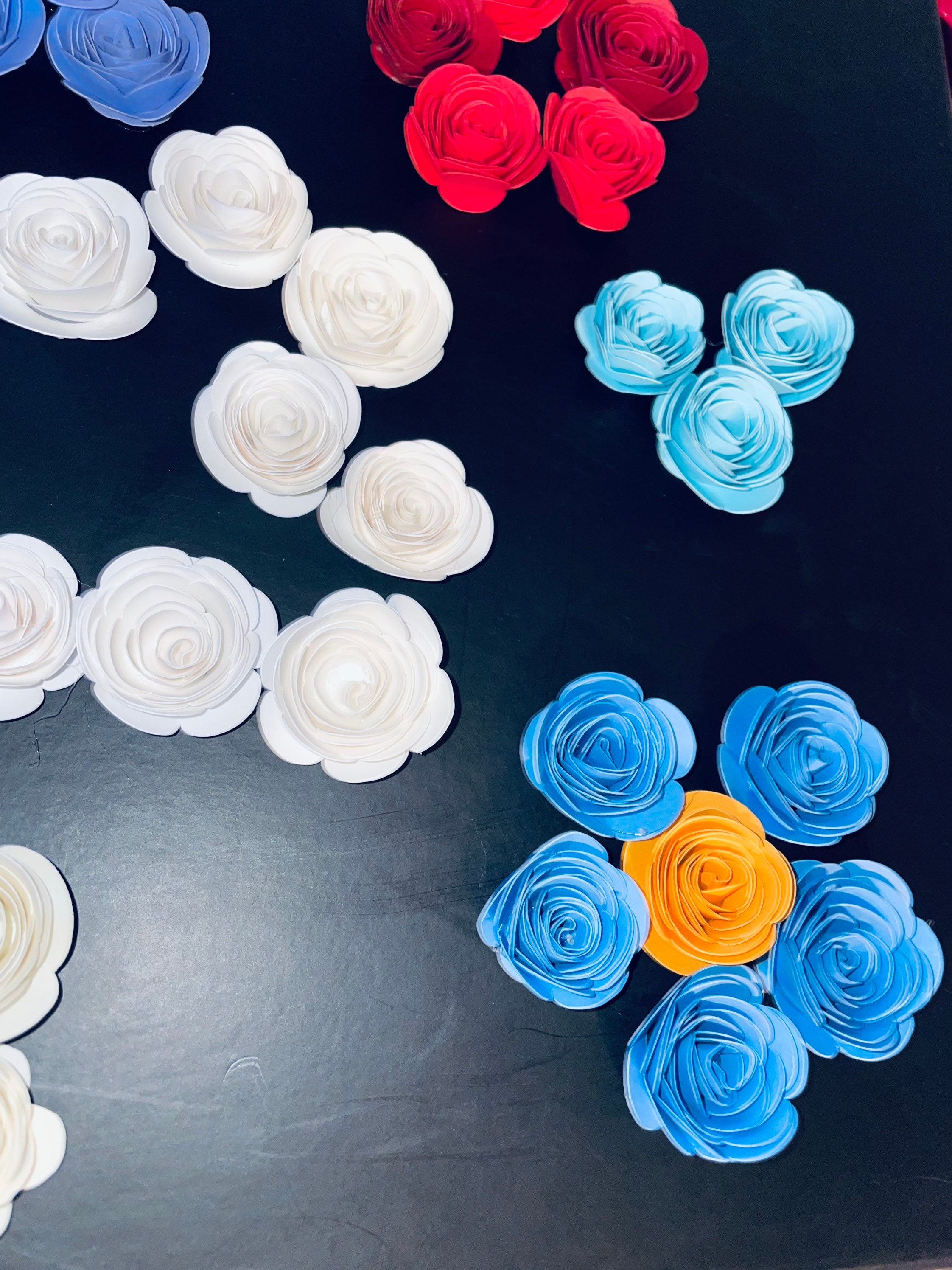 Precut rolled paper flowers diy party decor wedding decor Etsy