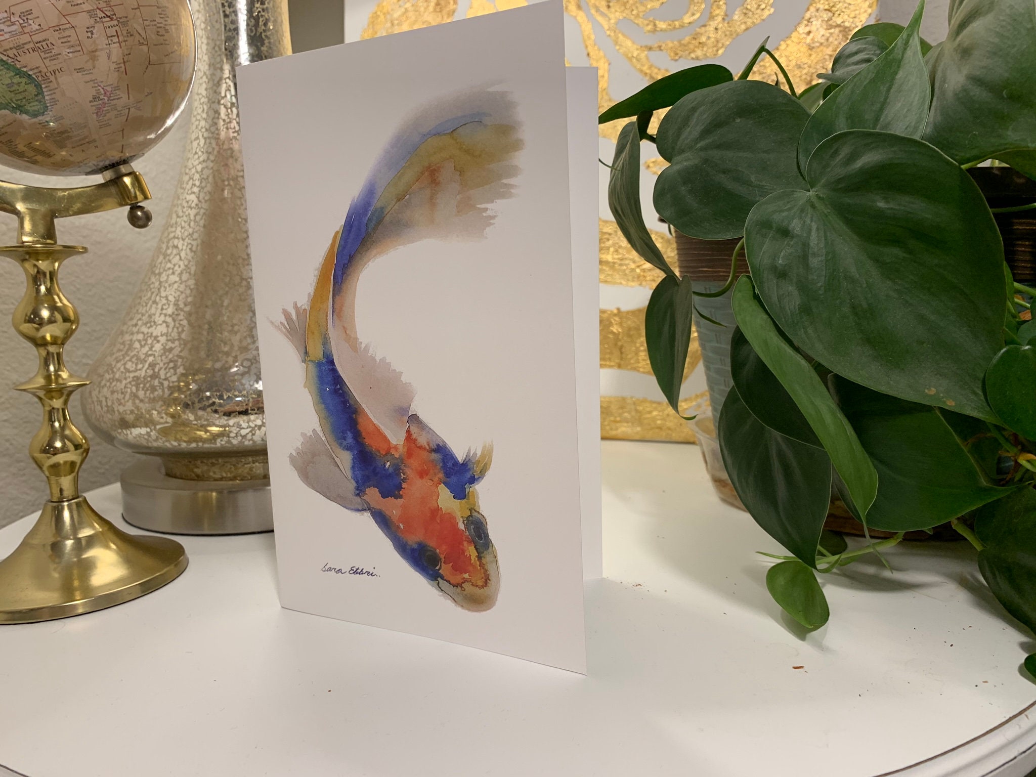 Fish Greeting CardPrint from my original paintingPisces Etsy