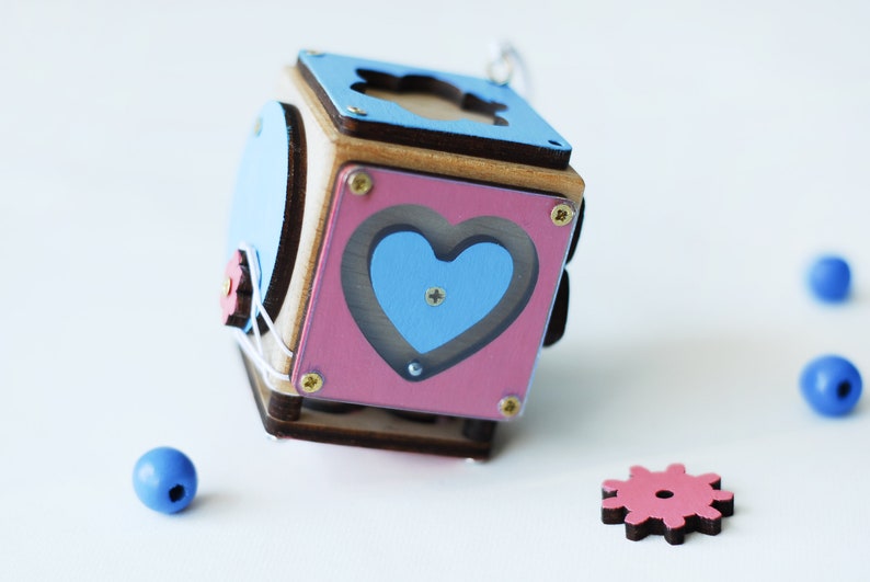 Baby Montessori Cube Wood Motor Skills Toy For Travel Busy ... Baby Montessori Cube Wood Motor Skills Toy For Travel Busy ...