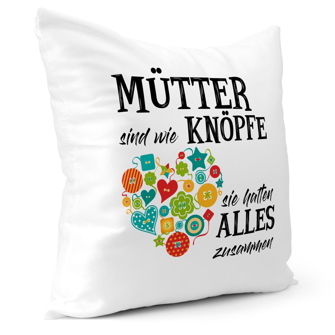 Kissen mit Spruch Mütter sind wie Knöpfe sie halten alles Etsy