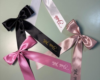 Bride Tribe Satin Hair Bow: Bachelorette Party Accessory