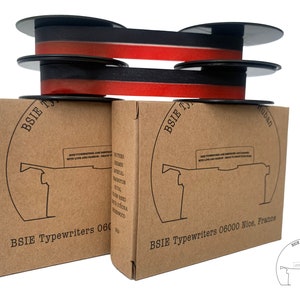 2 x Triumph Typewriter Ribbon Black & red DIN 2103 Black & red