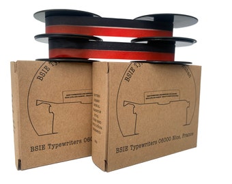 2 x Silver Reed Typewriter Ribbon - Black & red