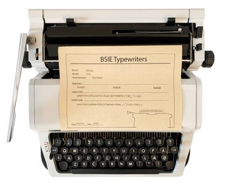 Typewriter Erika Model 100 White 1980's - Write and looks like new - Perfect Gift For The Writer