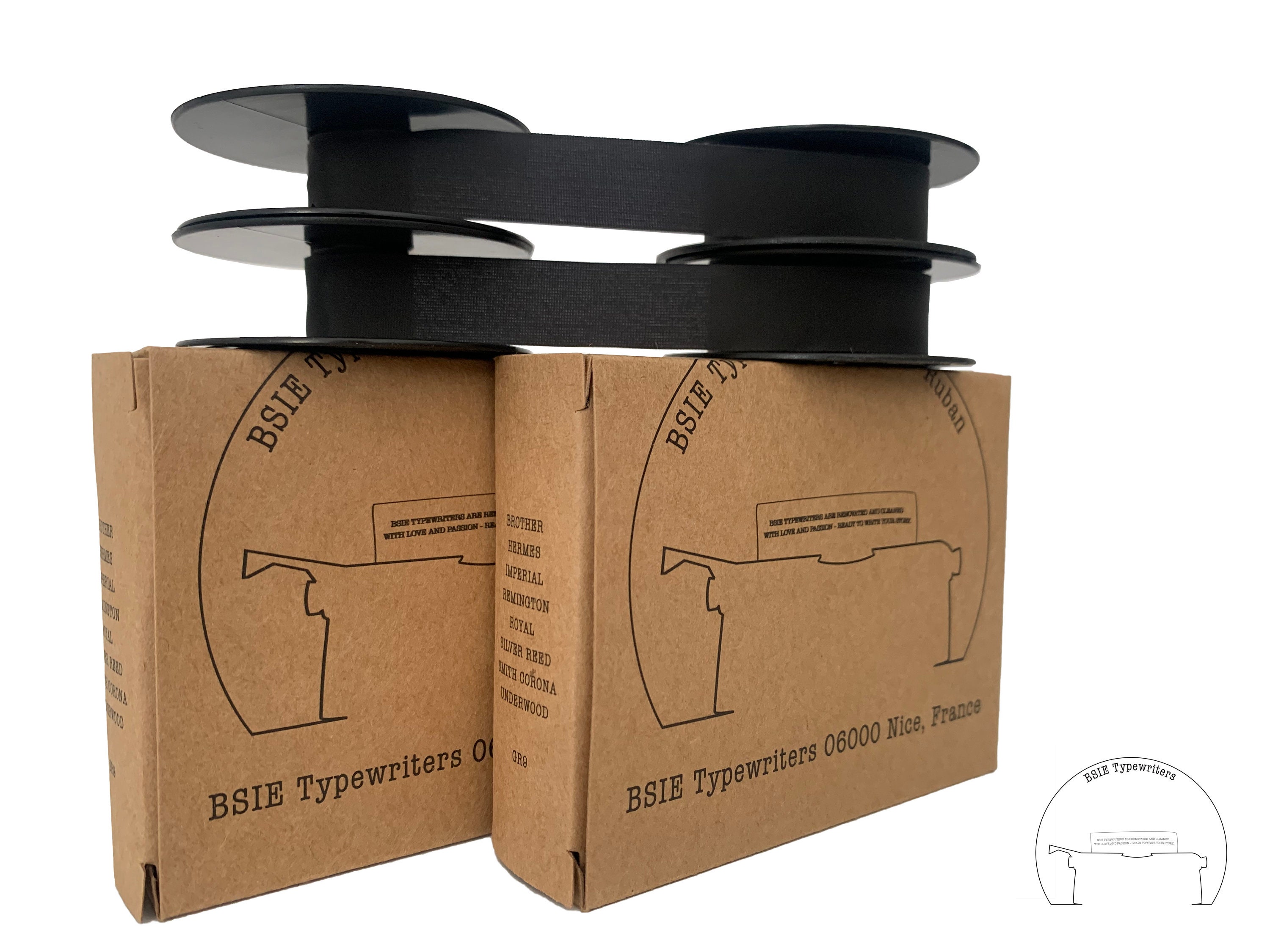 2 X Ruban de Machine à Écrire Olivetti - Noir.