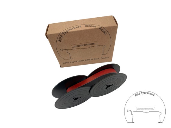 Lot De 3 Rubans Machine à Écrire Universel GR4 GR1 - Bicolore Rouge/Noir Sur Bobine Double - Nylon Haute Qualité