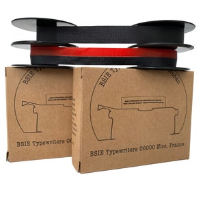 2 x Triumph Typewriter Ribbon Black & red DIN 2103 Black & red + Black