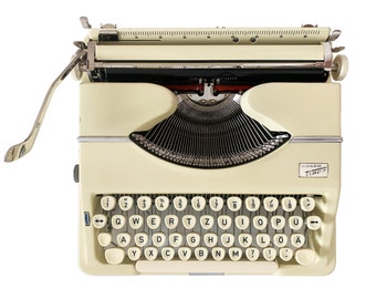 Schreibmaschine Adler Tippa 1 - Weiße Schreibmaschine - Schreibmaschine - Perfektes Geschenk für den Schriftsteller - QWERTZ