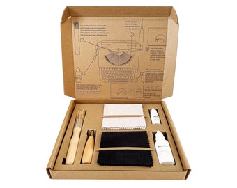 Typewriter Maintenance Kit - Dust Brush - Typewriter Oil - Polishing Cream - Typebar Cleaner - Fibre Clothes - BSIE Typewriters