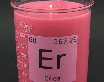 Personalisierte Chemiebecherkerze (400 ml Volumen)