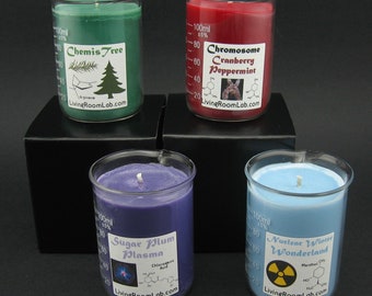 Mini Christmas Holiday Beaker Candle (100 mL Volume)