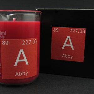 Personalized Mini Chemistry Beaker Candle (100 mL Volume)