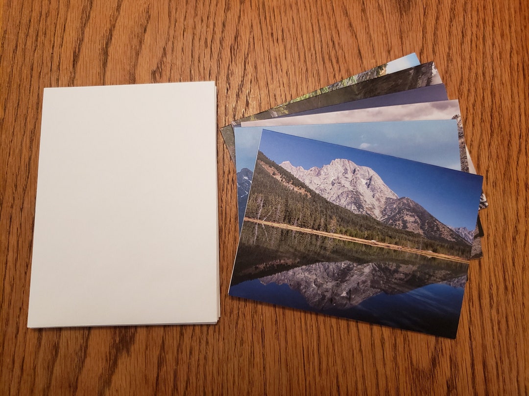 Folded Photo Note Cards, Mountains, Blank - Etsy