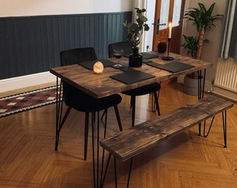 Dining Table With Hairpin Legs