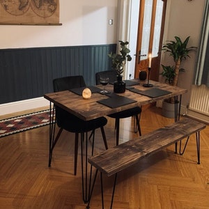 Dining Table With Hairpin Legs