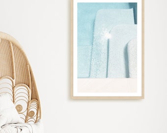 Aqua Swimming Pool wall art Framed Print, Canvas or Print