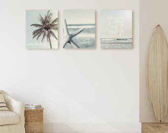 set 4 photos or canvas wraps add a slice of the coast to your walls for an all year round calming beach vibe The Pale Shell Collection