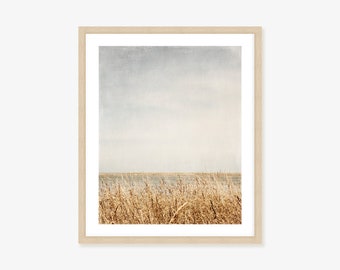 Coastal wall decor - grey and beige coastal Framed Print, Canvas or Print