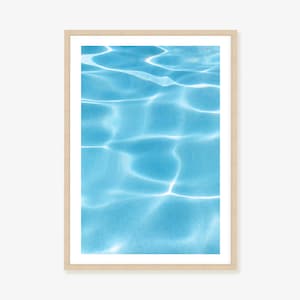 Turquoise Swimming Pool Framed Print, Canvas or Print - abstract wall art