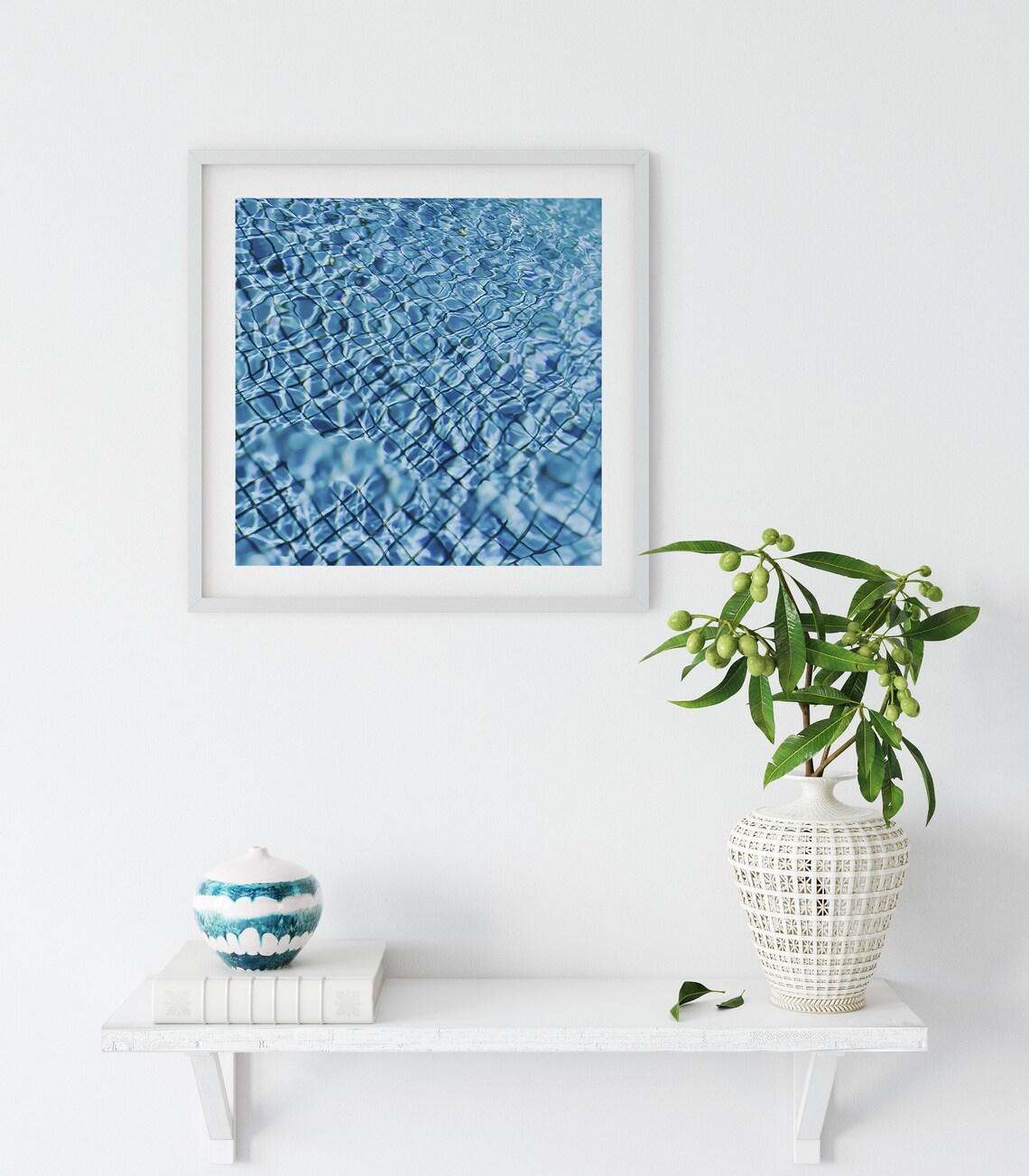 Abstract swimming pool wall art set of 4 prints or canvas Etsy.de