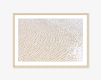 Sandy Beach Framed Print, Canvas or Print in a range of sizes - mesmerising patterns and ocean waters for your coastal decor
