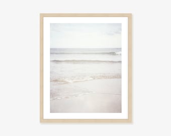 Neutral Beach Framed Print, Canvas or Print - Calming Coastal Decor
