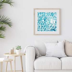 Swimming pool wall art Framed Print, Canvas or Print square water photograph image 3