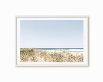Coastal Framed Print, Canvas or Print - sand dunes and beach scene
