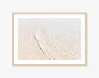 Sandy Beach Framed Print, Canvas or Print in a range of sizes - mesmerising patterns and ocean waters for your coastal decor